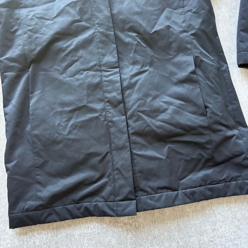 Eileen Fisher Winter Black Fleece Lined Rain Coat - Picture 2 of 7